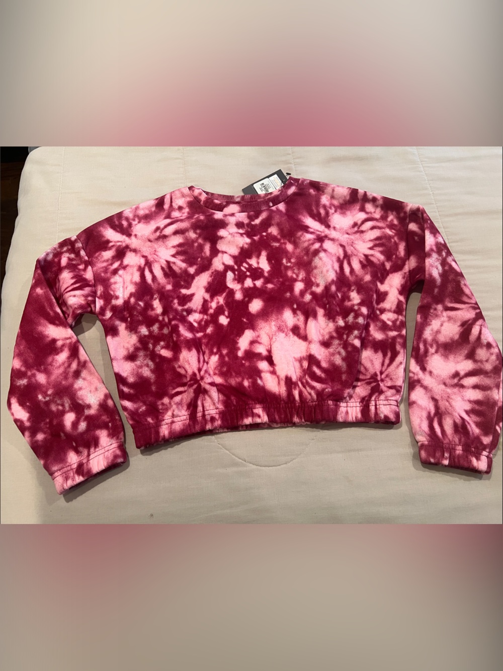 PRIMARK - Tie dye pink and burgandy sweatshirt
